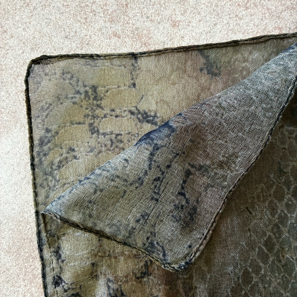 Multi-color Snake Print Rectangle Scarf - Picture 4 of 6